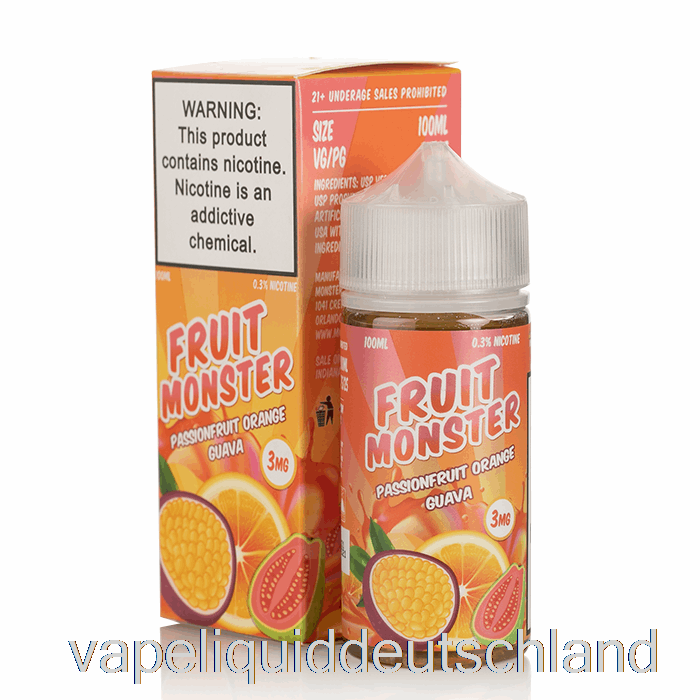 Passionsfrucht-Orangen-Guave - Fruchtmonster - 100 Ml 6 Mg Vape Deutschland